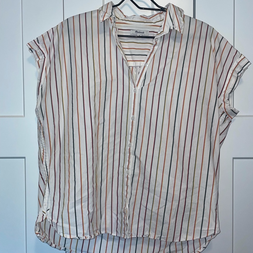 Madewell Rainbow Stripe button down